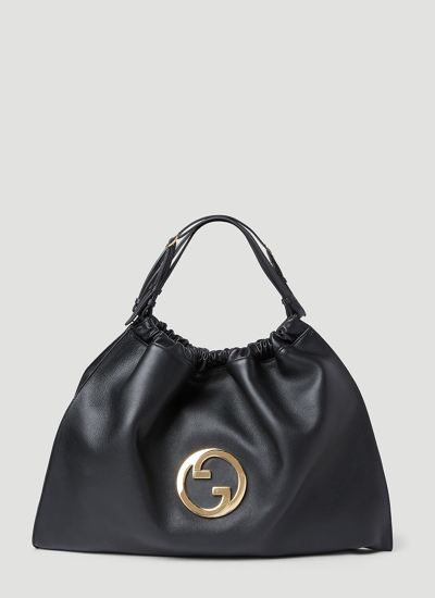 Shop Gucci Blondie Large Tote Bag In Black