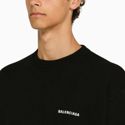 Shop Balenciaga Political Campaign Crew-neck Jersey In Black