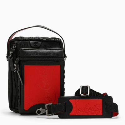 Shop Christian Louboutin Black/red Messenger Bag In Multicolor