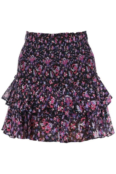 Shop Isabel Marant Étoile Isabel Marant Etoile 'naomi' Organic Cotton Mini Skirt In Multicolor