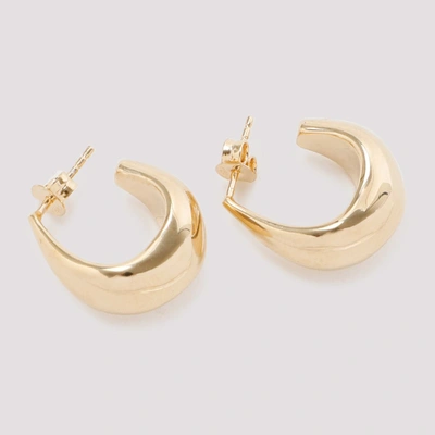 Shop Lemaire Curved Mini Drop Earrings Jewellery In Metallic