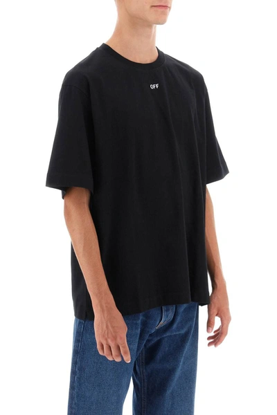 Shop Off-white Crew-neck T-shirt With Off Print In Black
