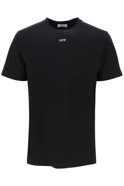 Shop Off-white T-shirt With Back Arrow Embroidery In Black