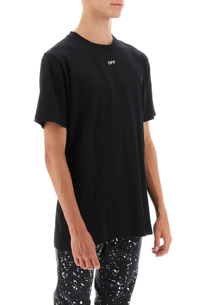Shop Off-white T-shirt With Back Arrow Embroidery In Black