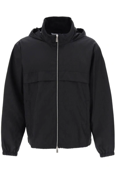 Shop Off-white Windbreaker Jacket With Off Motif In Black