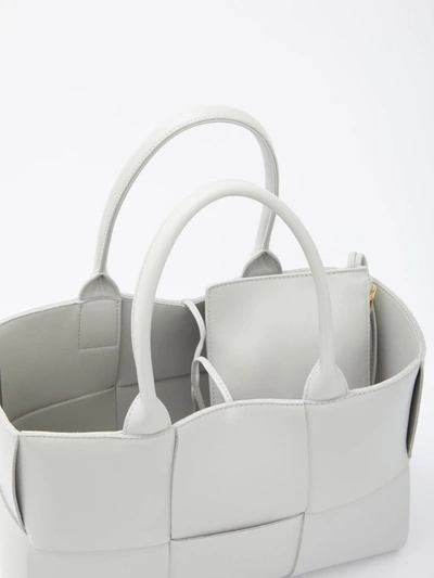 Shop Bottega Veneta Small Arco Tote Bag In Grey