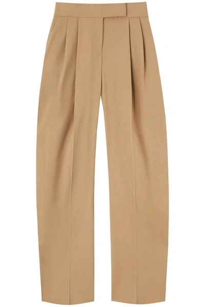 Shop Attico The  Gary Stretch Wool Trousers In Beige
