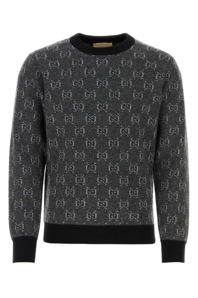 Shop Gucci Man Embroidered Jacquard Sweater In Multicolor