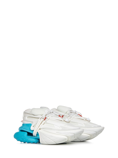 Shop Balmain Unicorn Sneakers In White