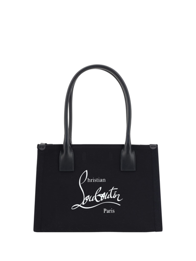 Shop Christian Louboutin Nastroloubi Shoulder Bag In Black/bianco