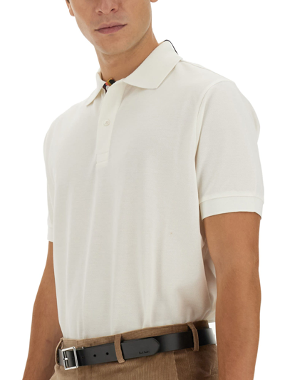 Shop Paul Smith Regular Fit Polo Shirt In Bianco
