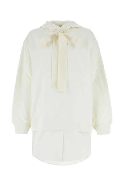 Shop Patou Ivory Cotton Oversize Sweatshirt In A White