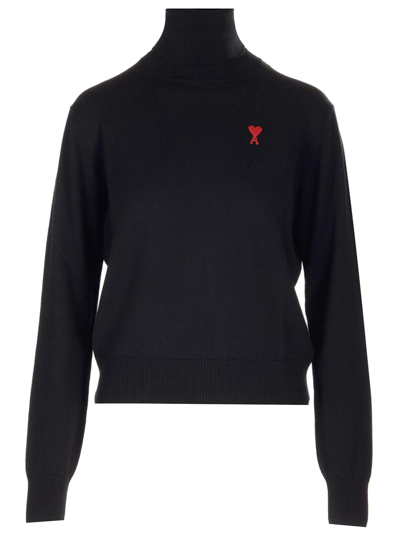 Ami Alexandre Mattiussi Turtleneck Sweater In Black