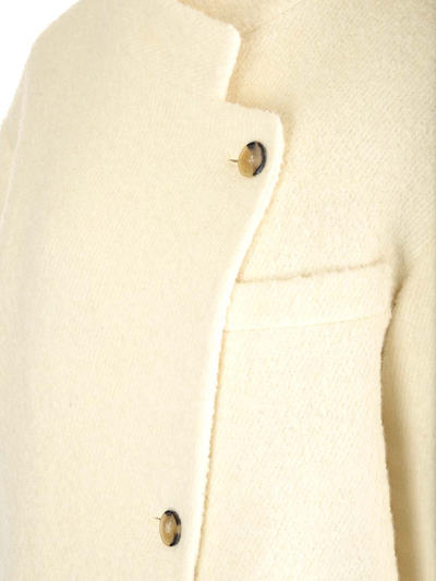 Shop Isabel Marant Étoile Sabine Coat In White