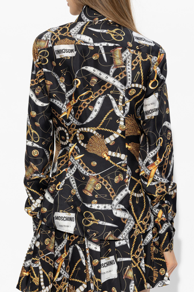 Shop Moschino Printed Shirt  In Multicolor