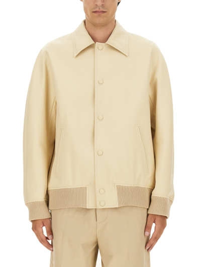 Lanvin Men Buttoned Jacket In Beige