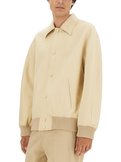 Lanvin Men Buttoned Jacket In Beige