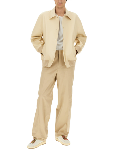 Lanvin Men Buttoned Jacket In Beige