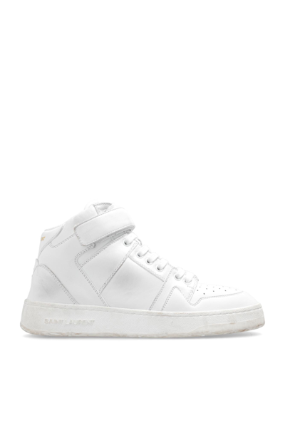 Shop Saint Laurent Lax Lace-up Sneakers In Bianco