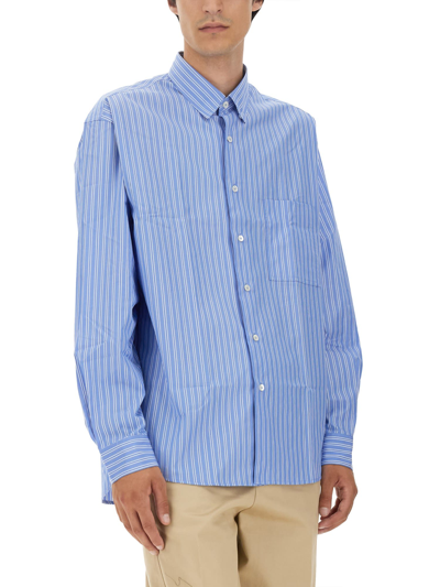 Shop Lanvin Oversize Fit Shirt In Blu