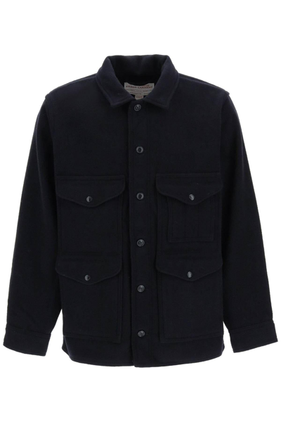 Shop Filson Mackinaw Wool Cruiser Jacket In Blu