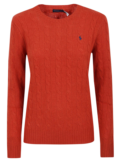 Shop Polo Ralph Lauren Julianna-long Sleeve-pullover In Faded Red