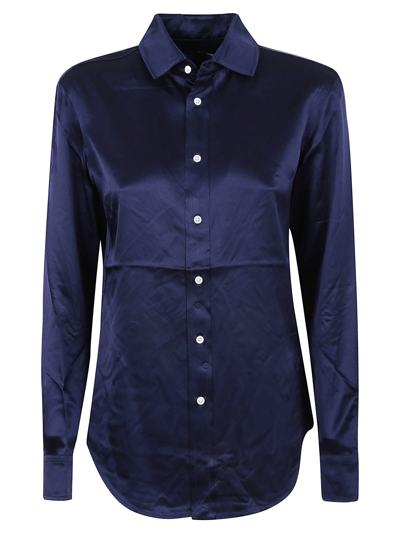 Shop Polo Ralph Lauren Ls Crlte St-long Sleeve-button Front Shirt In Newport Navy