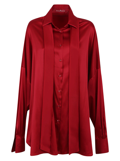 Shop Ermanno Scervino Long Sleeve Shirt In Chili Pepper