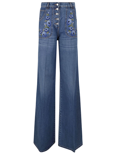 Shop Etro Jeans In Blu