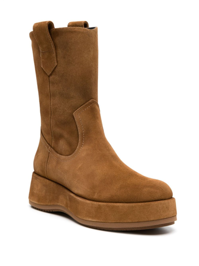 Shop Paloma Barceló Ander Ankle Boots In Walnut