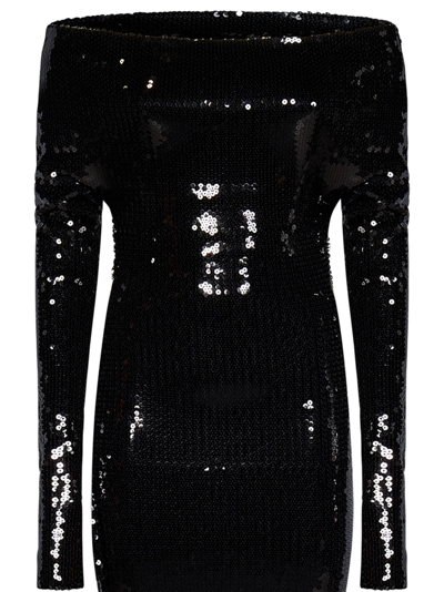 Shop Alexandre Vauthier Midi Dress In Black
