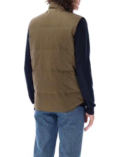 Shop Canada Goose Cg Freestyle Crew Vest In Military Green