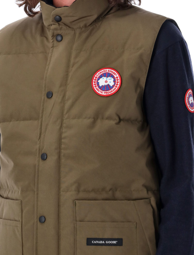 Shop Canada Goose Cg Freestyle Crew Vest In Military Green