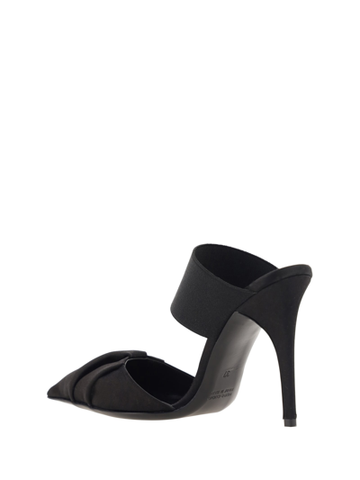 Bruno Frisoni 105mm Draped-design Stiletto Mules In Black