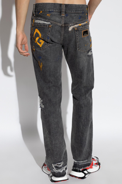 Shop Dolce & Gabbana Re-edition F/w 2023 Collection Jeans In Grigio