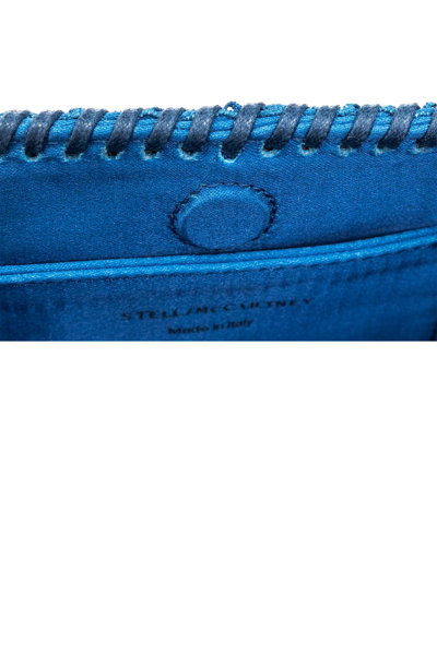 Shop Stella Mccartney Falabella Mini Shoulder Bag In Cobalt Blue