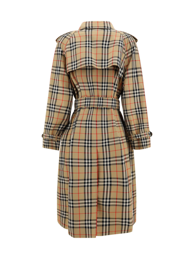 Shop Burberry Harehope Trench Coat In Archive Beige Ip Chk