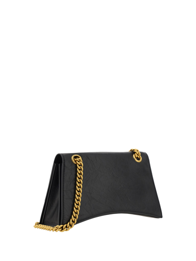 Shop Balenciaga Crush Small Shoulder Bag In Black