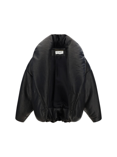 Saint Laurent Padded Silk taffeta Bomber Jacket In Noir ModeSens