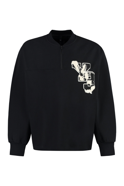 Shop Y-3 Half Zip Sweatshirt In Black