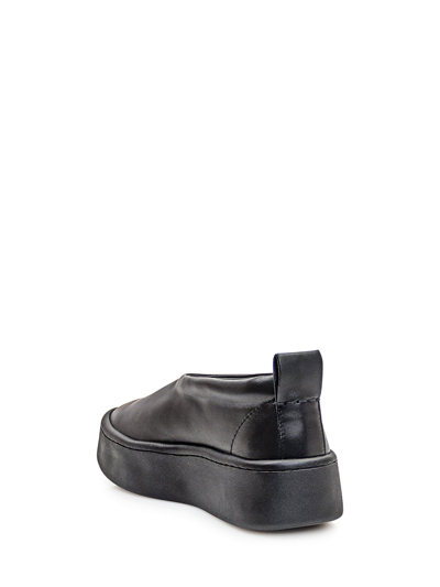 Shop Jil Sander Leather Sneaker In Black