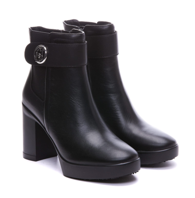 Liu •jo 100mm Leather Boots In Black