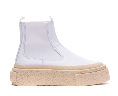 Shop Mm6 Maison Margiela Booties In White