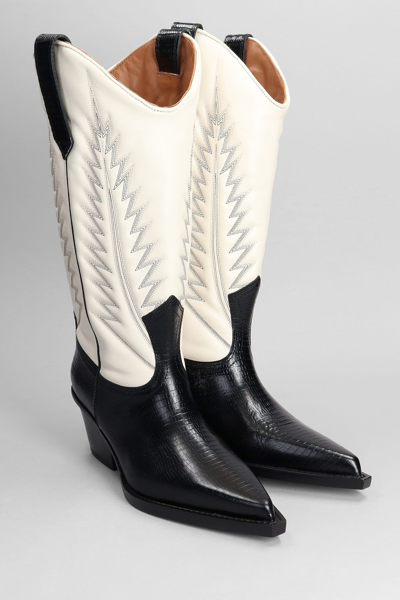 Shop Paris Texas Rosario Texan Boots In Beige Leather
