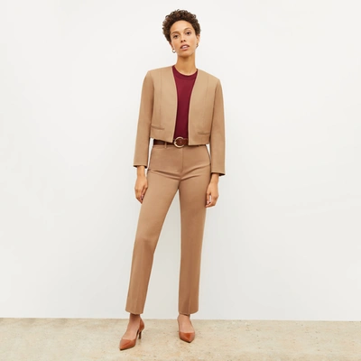 Shop M.m.lafleur The Neale Jacket - Wool Twill In Camel Wool Twill