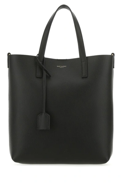 Shop Saint Laurent Woman Black Leather Toy Shopping Bag