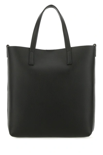 Shop Saint Laurent Woman Black Leather Toy Shopping Bag