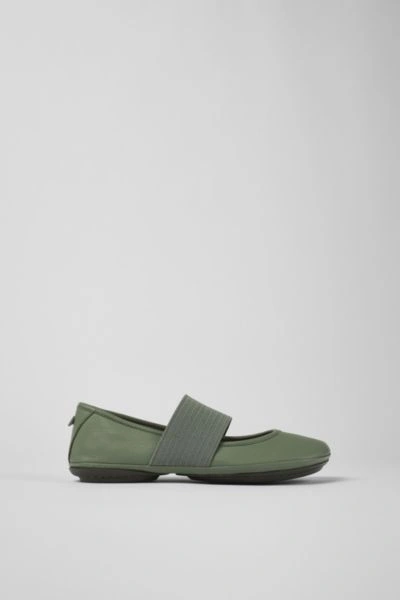 Shop Camper Right Nina Leather Mary Jane Shoe In Green, Women's At Urban Outfitters