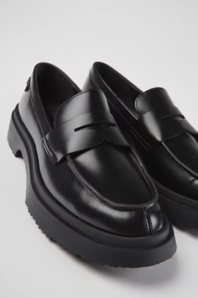 Shop Camper Walden Leather Loafers In Black, Women's At Urban Outfitters