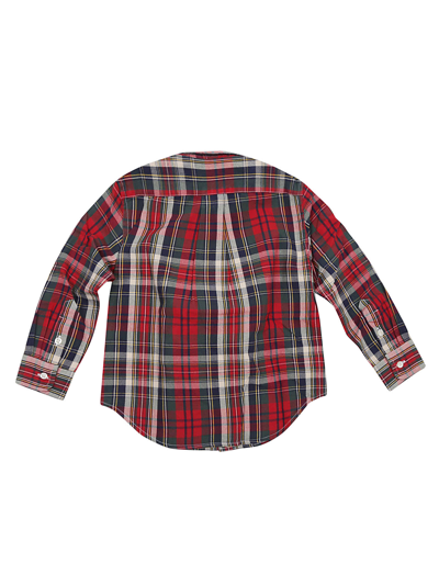 Shop Ralph Lauren Ls Bd Ppc-shirts-sport Shirt In Red Green Multi